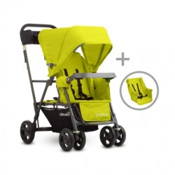 Joovy Caboose UL Graphite 輕巧雙子車連後座 (柚子黃)