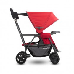 Joovy Caboose UL Graphite 輕巧雙子車連後座 (紅色)