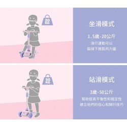 Kids Star Flex-Move 2合1滑板車 - 粉紅