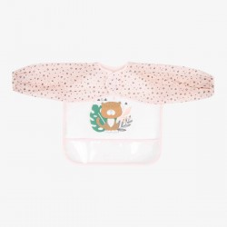 KikkaBoo EVA 長袖圍兜附碎屑收集器 - 粉紅