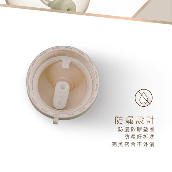KuKu PLUS 純真寬口PPSU訓練杯 - 伯爵奶