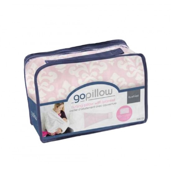 Kushies GoPillow 可穿戴式母乳喂哺枕連毯子 -  粉色