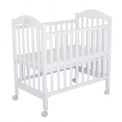 LA BABY 2200S 嬰兒床, 白色 - 37.5 x 23.5"