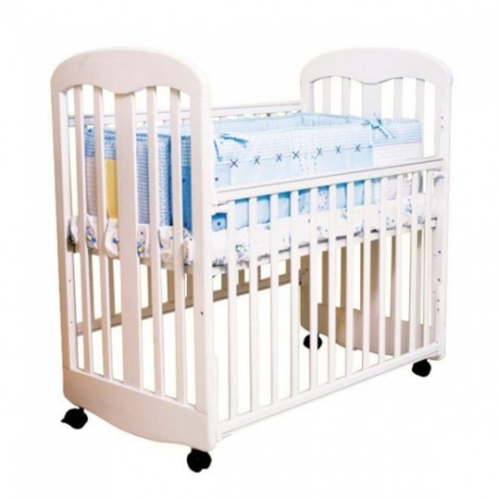 LA Baby 嬰兒木床 (90WR) 白色 - 24.2" x 41.7"