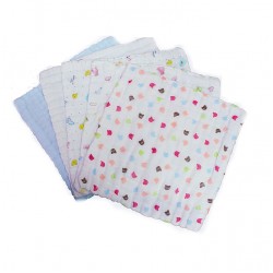 Lenny World 全棉嬰兒紗布巾 - 5 pcs