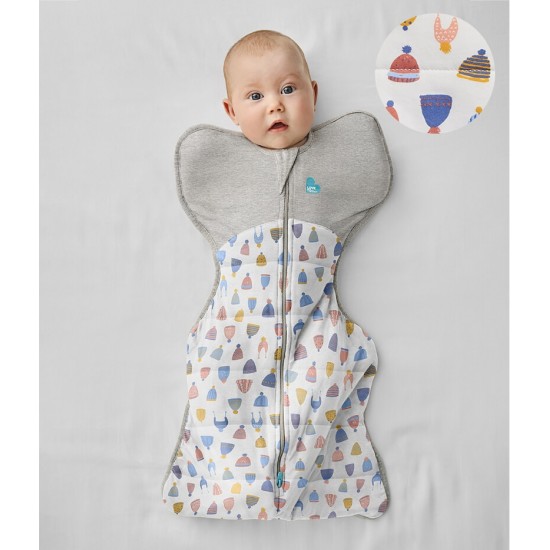 Love To Dream Swaddle Up Warm 蝶型包巾 - 開心帽子 (stage 1), 2.5 Tog