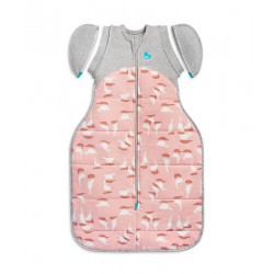 Love To Dream Swaddle Up Warm 50/50 温暖蝶型包巾 - 粉紅色細傻鵝, 2.5 Tog