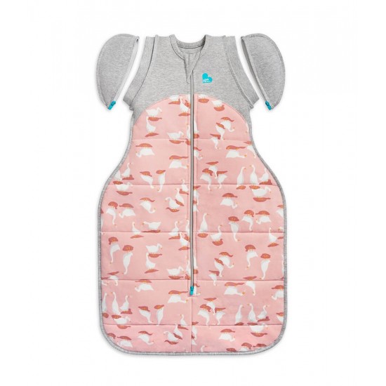 Love To Dream Swaddle Up Warm 50/50 温暖蝶型包巾 - 粉紅色細傻鵝, 2.5 Tog