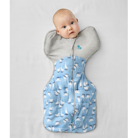 Love To Dream Swaddle Up Warm 蝶型包巾 - 藍色細傻鵝 (stage 1), 2.5 Tog