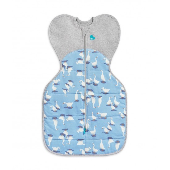 Love To Dream Swaddle Up Warm 蝶型包巾 - 藍色細傻鵝 (stage 1), 2.5 Tog