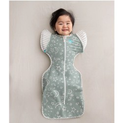 Love to Dream Swaddle Up 50/50 Transition Bag - 竹纖維 橄欖星星月亮 (stage 2), 1.0 Tog