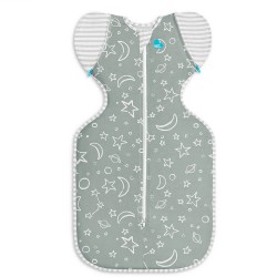 Love to Dream Swaddle Up 50/50 Transition Bag - 竹纖維 橄欖星星月亮 (stage 2), 1.0 Tog