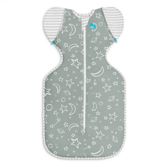 Love to Dream Swaddle Up 50/50 Transition Bag - 竹纖維 橄欖星星月亮 (stage 2), 1.0 Tog