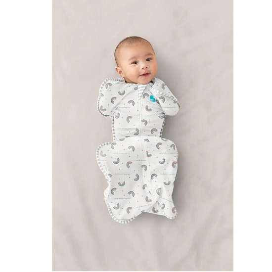 Love To Dream Swaddle Up 蝶型包巾 - Rainbow White (stage 1), 1.0 Tog