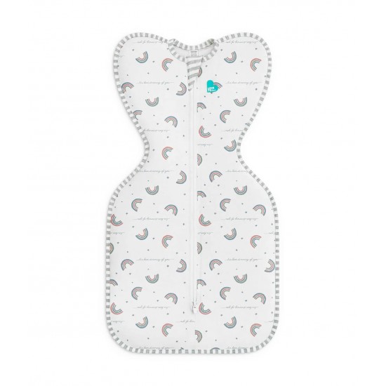 Love To Dream Swaddle Up 蝶型包巾 - Rainbow White (stage 1), 1.0 Tog