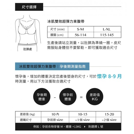 Mammy Village 六甲村冰肌雙效超彈力束腹帶