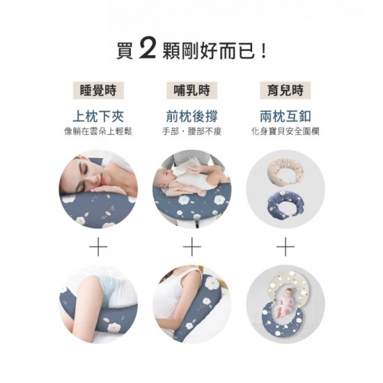 Mammy Village 六甲村 SoClose 可調式孕婦哺乳枕 - 悠靜藍