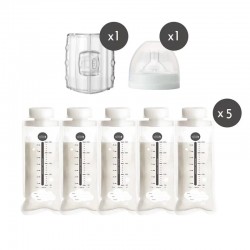 Mammy Village 六甲村寬口徑拋棄式奶瓶組合 - 250 ml x 5 pcs