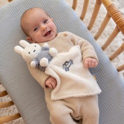 Miffy 兔子米菲安撫巾毛茸茸藍色