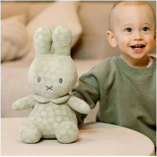 Miffy 米菲抱抱毛絨玩具 30 cm - 綠色花