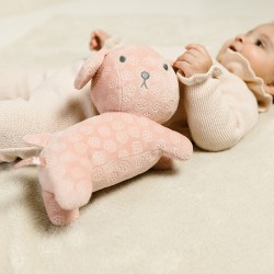 nijntje miffy 抱抱小狗 25 cm 粉紅花