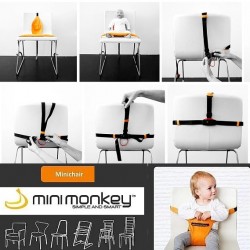 minimonkey 嬰兒安全便攜座椅安全帶 - 灰