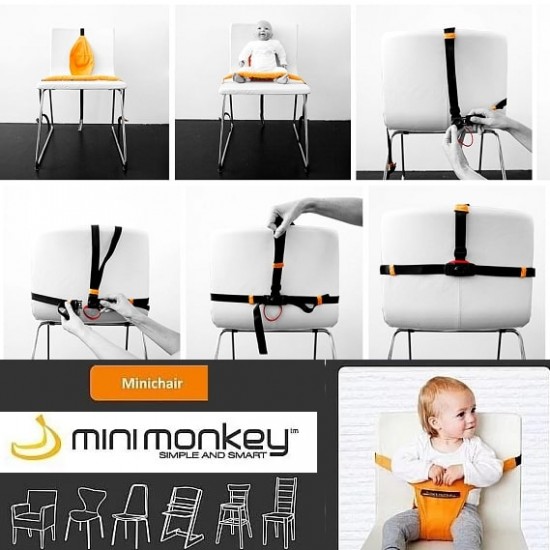 minimonkey 嬰兒安全便攜座椅安全帶 - 灰