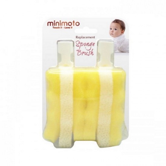 Minimoto 海綿奶瓶刷替換刷頭 - 2 pcs