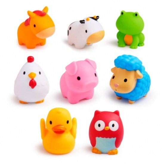 Munchkin 農莊動物沐浴玩具 8件裝 (43822)