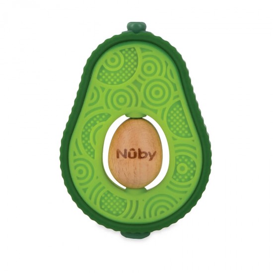 Nuby 牛油果轉轉核矽膠牙膠