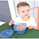 Nuby 便攜吸盤碗附食匙 - 藍色