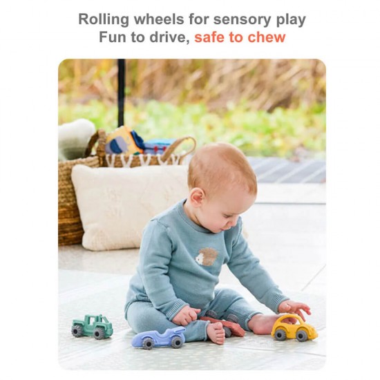 Nuby 汽車矽膠固齒牙膠玩具