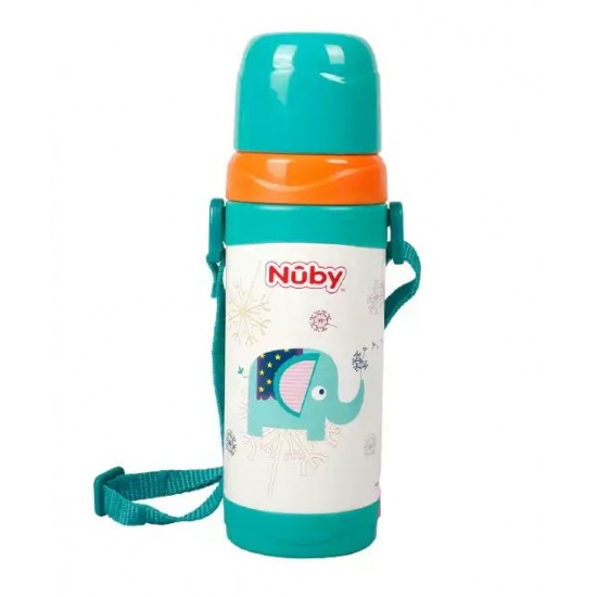 Nuby Clik-it™ 不锈钢真空保暖背帶水壺 360 ml 