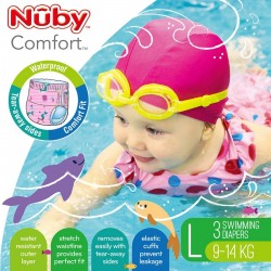 Nuby 游泳尿褲 粉紅 大碼 (L) - 3 pcs 