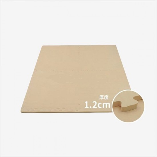 Pato Pato 巧拼地墊 60 x 60 x 1.2 cm x 9片- 草蓆紋地墊 明黃