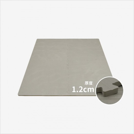 Pato Pato 巧拼地墊 60 x 60 x 1.2 cm x 9片- 草蓆紋地墊 石墨灰