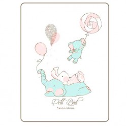 Petit Bird 竹纖維嬰幼兒防水保潔床墊 - 大象