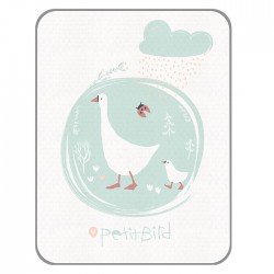 Petit Bird 竹纖維嬰幼兒防水保潔床墊 - 天鵝