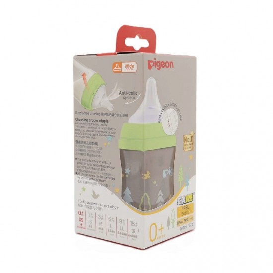Pigeon DECO 印花 PPSU 闊口奶瓶 - 160 ml - 樹