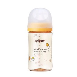 Pigeon DECO 印花 PPSU 闊口奶瓶 - 240 ml - 黃色