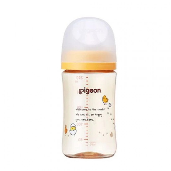 Pigeon DECO 印花 PPSU 闊口奶瓶 - 240 ml - 黃色