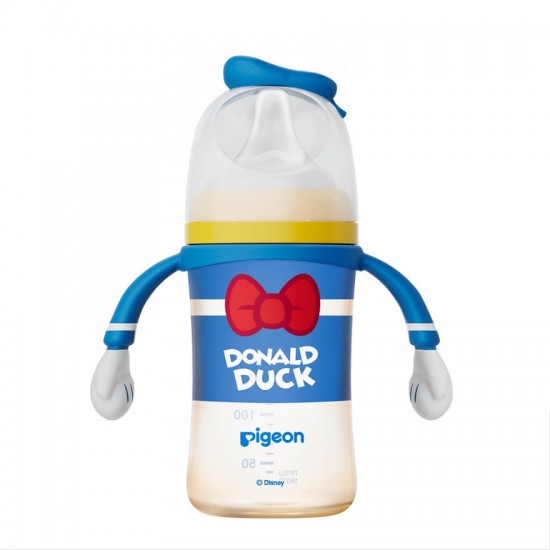 Pigeon 迪士尼PPSU 寬口奶瓶 - 經典唐老鴨 (M), 240ml 
