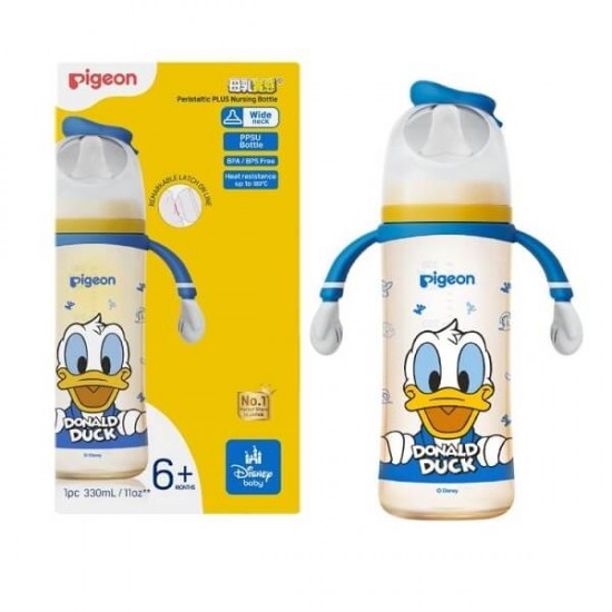 Pigeon 迪士尼 PPSU 寬口奶瓶 - 唐老鴨奇妙驚喜 (L), 330ml 