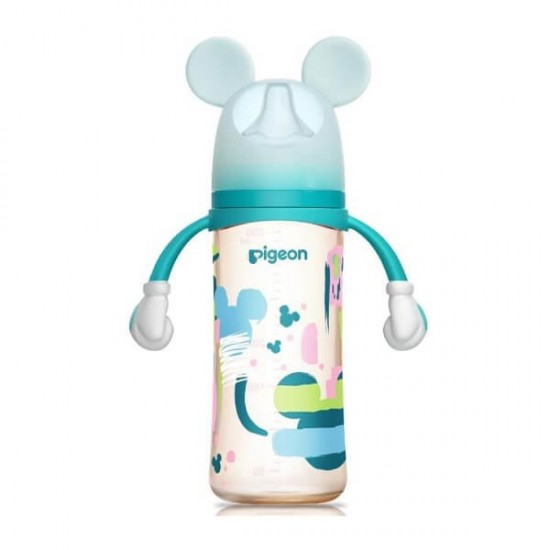 Pigeon 迪士尼 PPSU 寬口奶瓶 - 米奇歡快筆觸 (LL), 330ml 