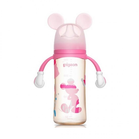 Pigeon 迪士尼 PPSU 寬口奶瓶 - 米妮歡快筆觸 (LL), 330ml 