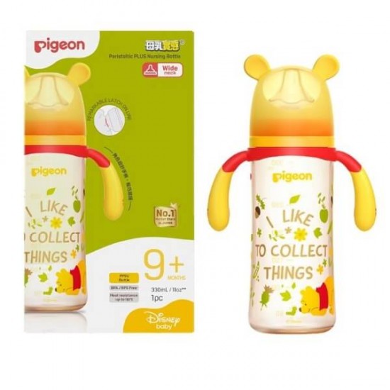 Pigeon 迪士尼 PPSU 寬口奶瓶 - 小熊維尼豐收時光 (LL), 330ml 