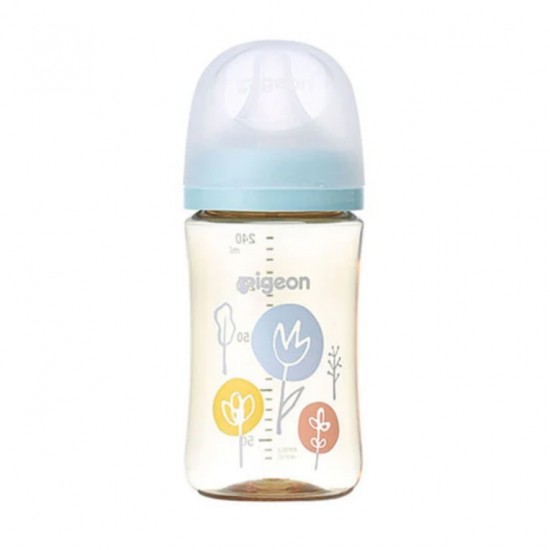 Pigeon DECO 印花 PPSU 闊口奶瓶 - 240 ml - 湖水綠