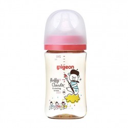 Pigeon DECO 印花 PPSU 闊口奶瓶 - 240 ml - 紅色