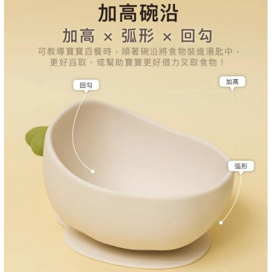PiyoPiyo 黃色小鴨矽膠大吸力嬰兒學習碗