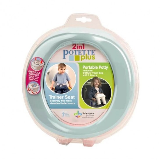 Potette Plus 兩用摺合便攜廁所 - 薄荷綠